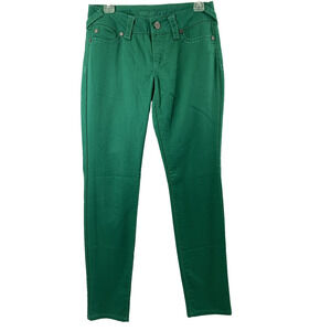 Maurice Jeans Womens Medium‎ Green Denim Straight Stretch Comfy
